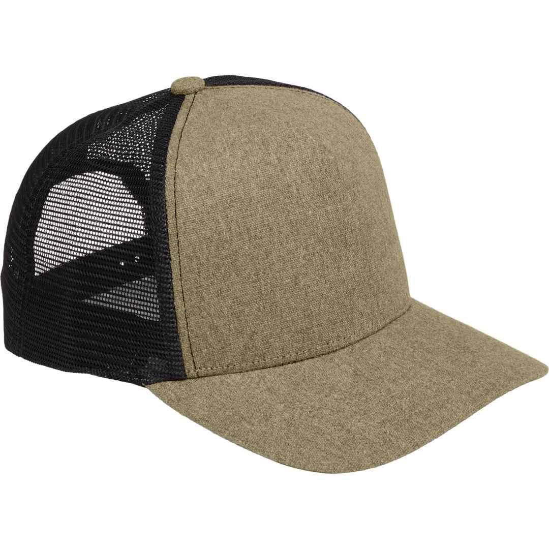 Recycled cotton canvas 5 panel mesh back ballcap Black miniatura 4