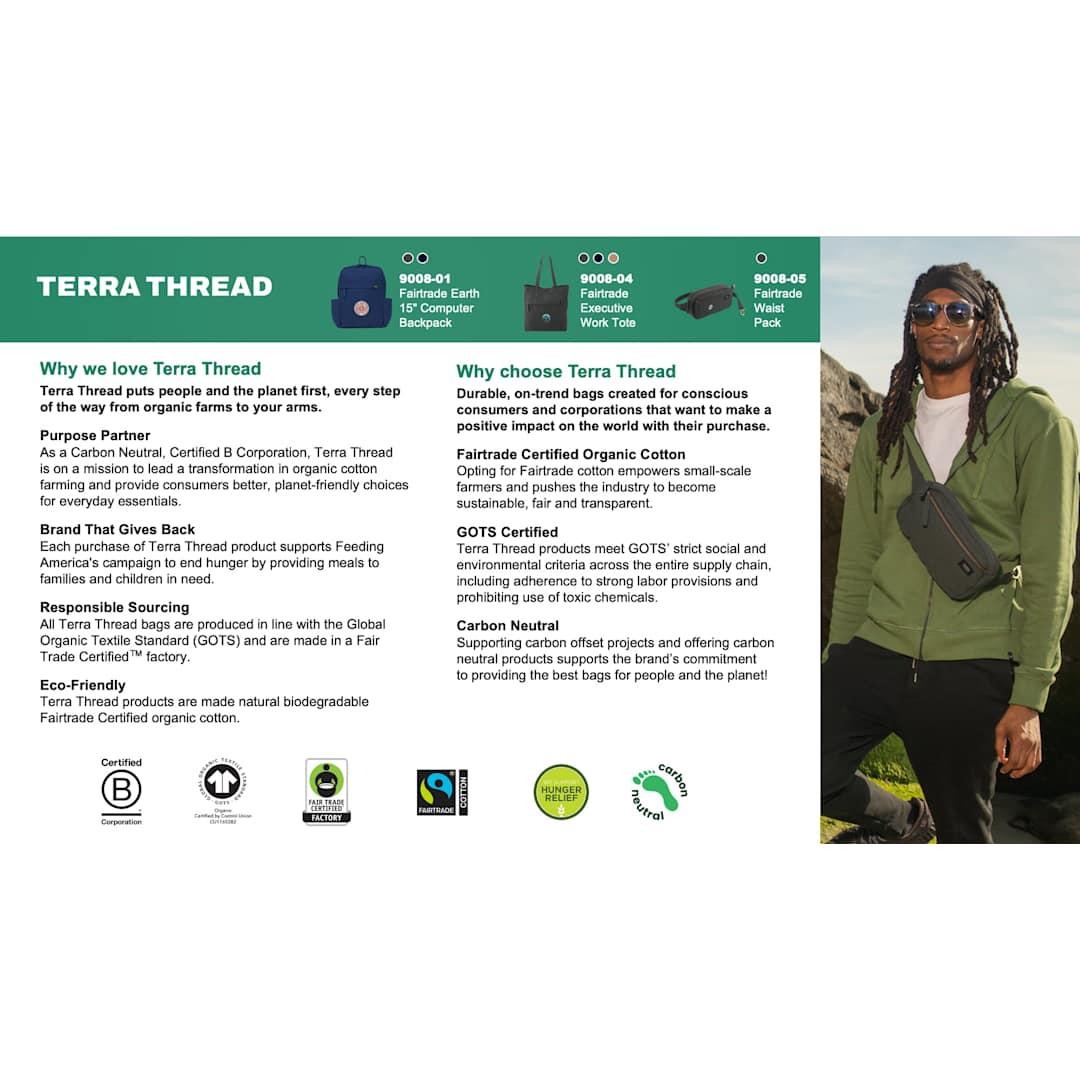Terra thread fairtrade earth 15 computer backpck Dark Gray miniatura 5