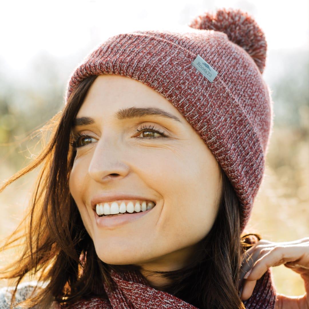 Unisex shelty roots73 knit toque Grey front