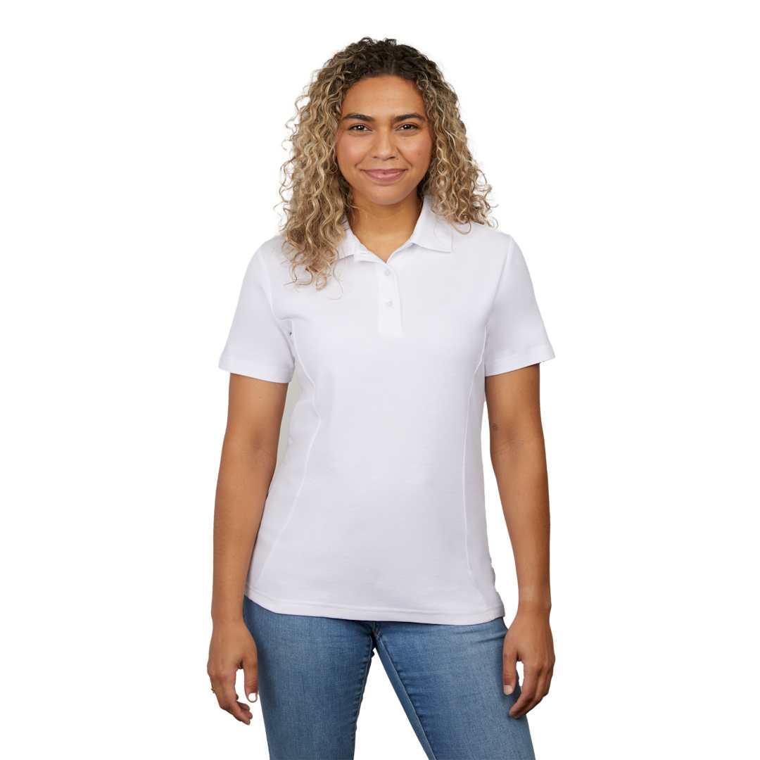 Palo short sleeve 100% cotton pique polo - womens White miniatura 4
