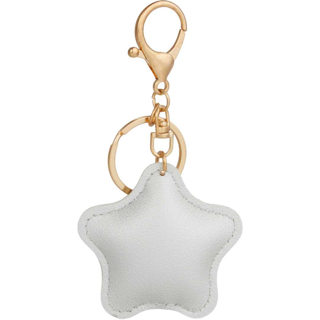 Star leather keychain Black miniatura 11