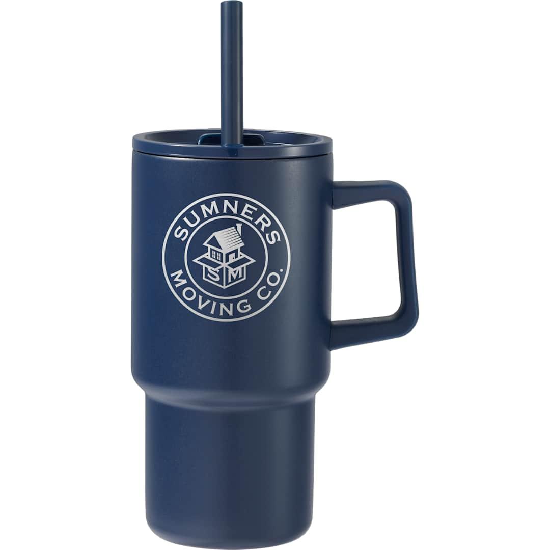 Summit 18oz recycled vacuum insulated mug w/ straw Black miniatura 23