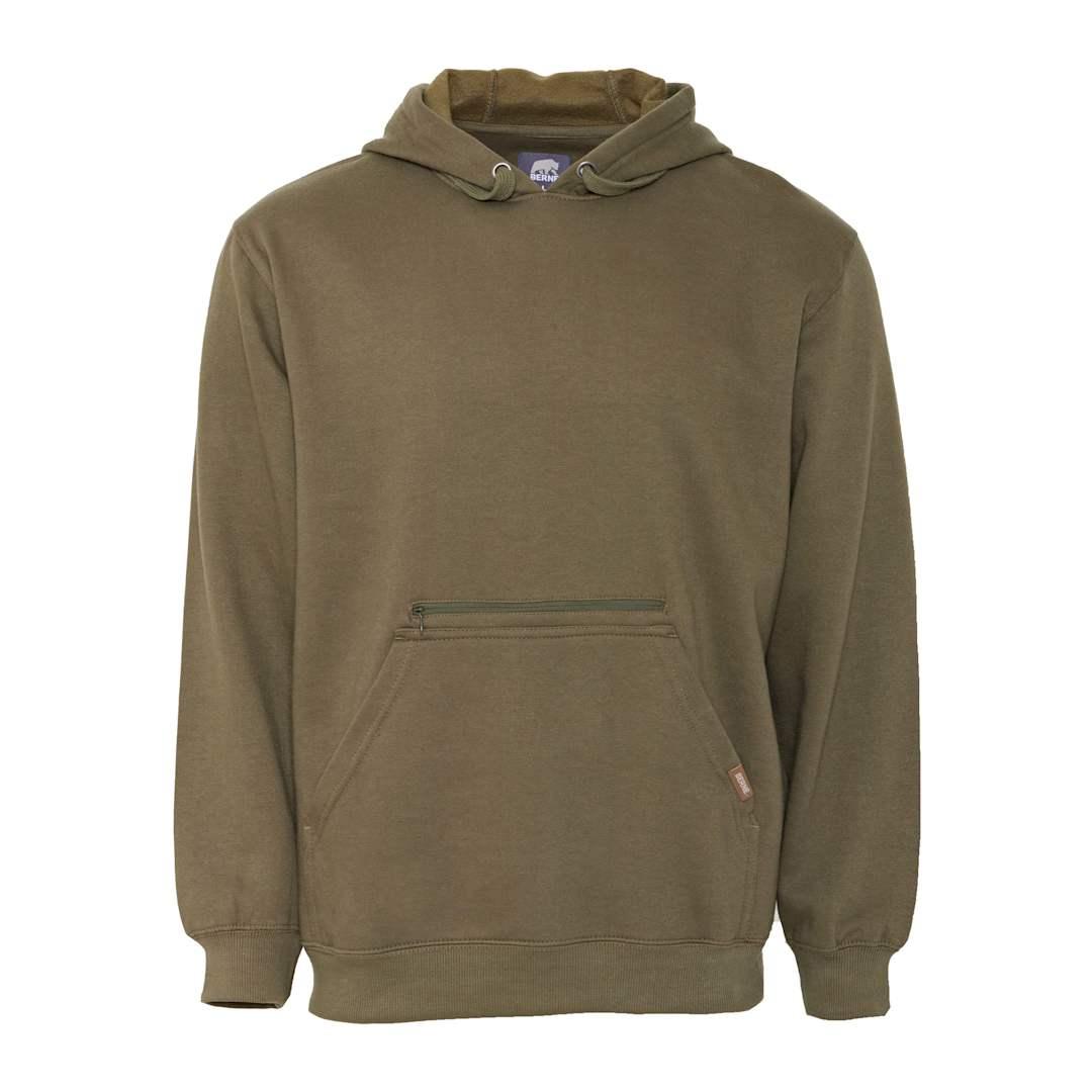 Berne heritage zippered pocket hooded sweatshirt - mens Black miniatura 4
