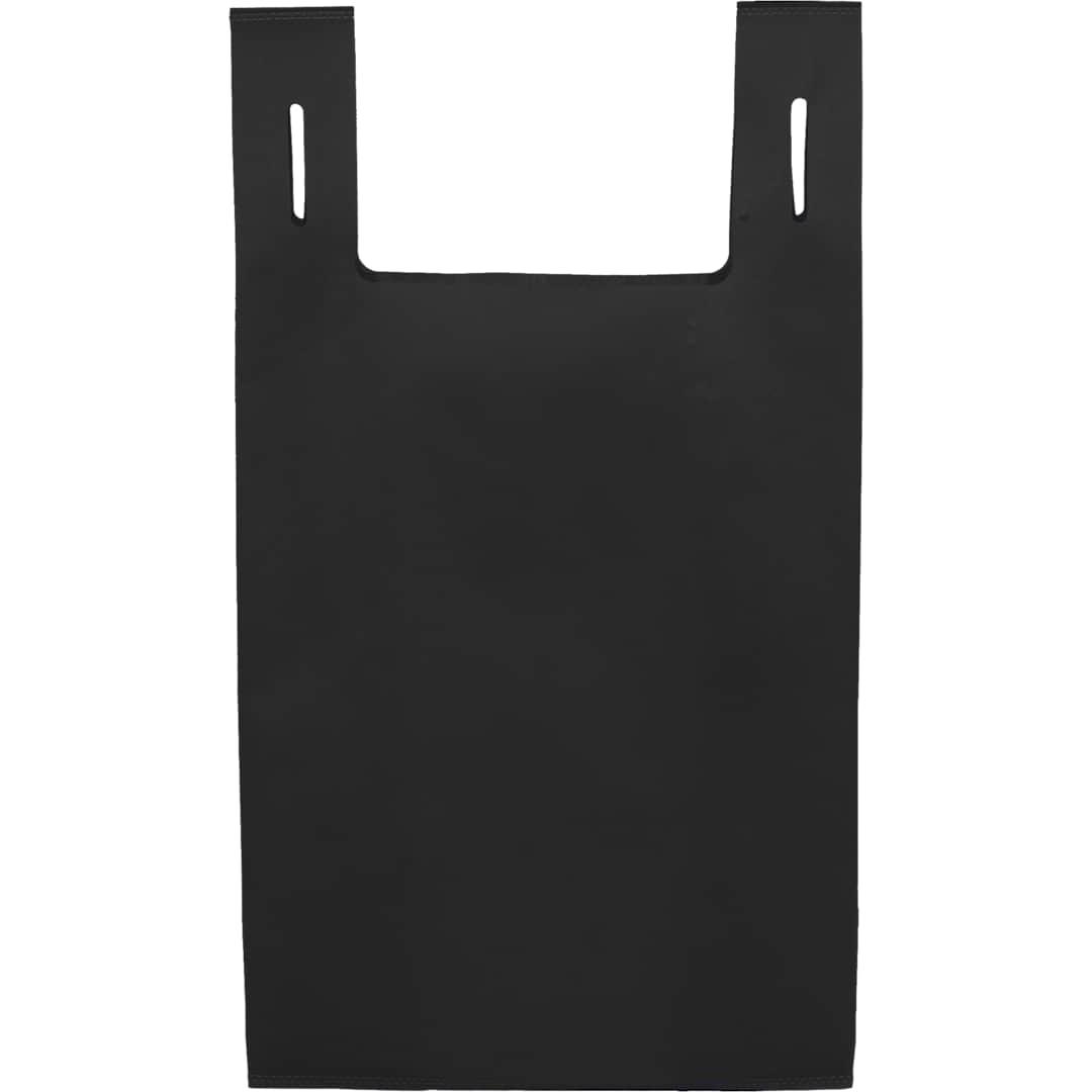Recycled non-woven t-shirt tote Black miniatura 4