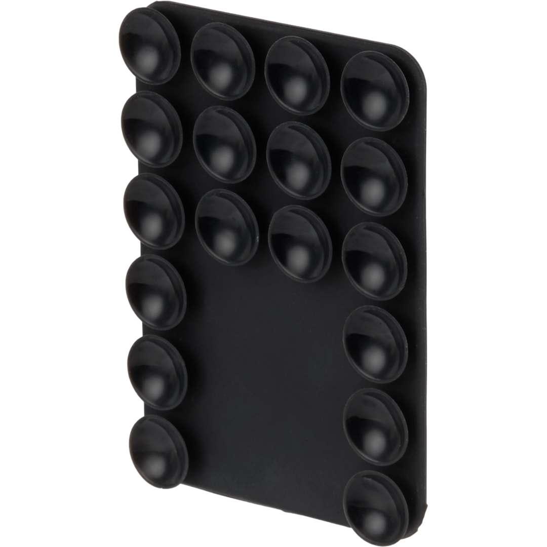 Hang on suction phone mount with magnets Black front