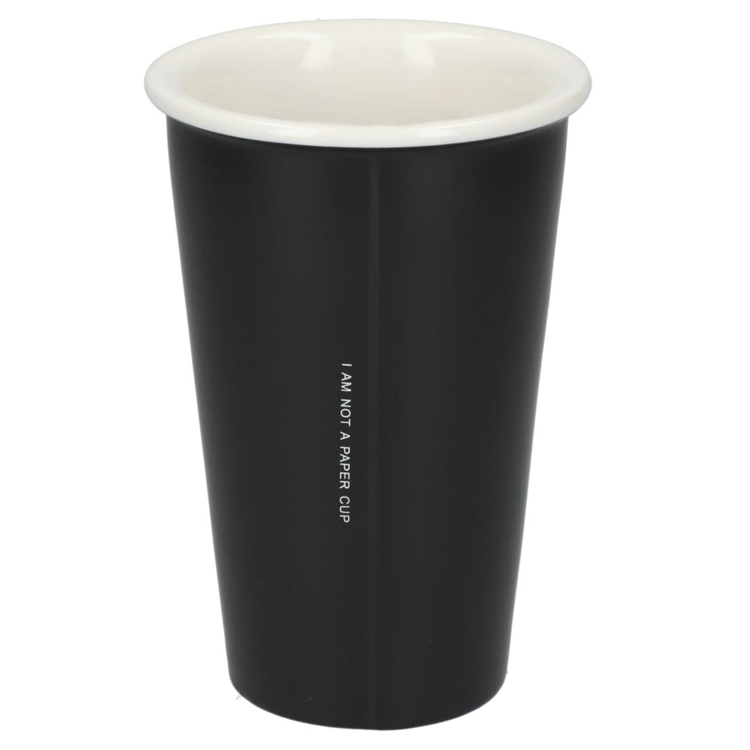 Im not a paper cup 10oz ceramic tumbler Black miniatura 3