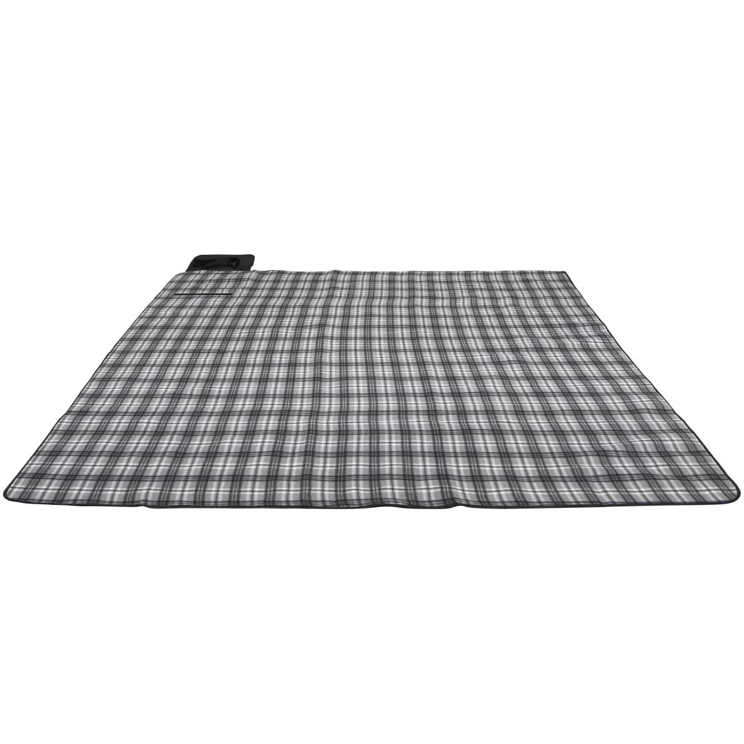 Extra large plaid picnic blanket Blue front