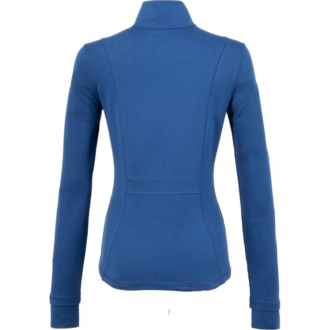 Lyon eco stretch knit full zip - womens Blue front
