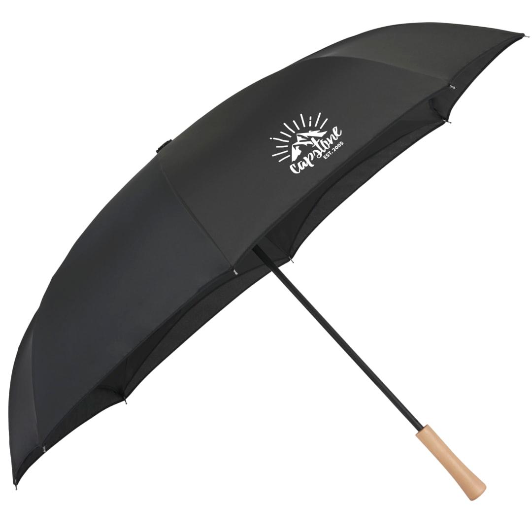48 Recycled manual inversion umbrella Black miniatura 12