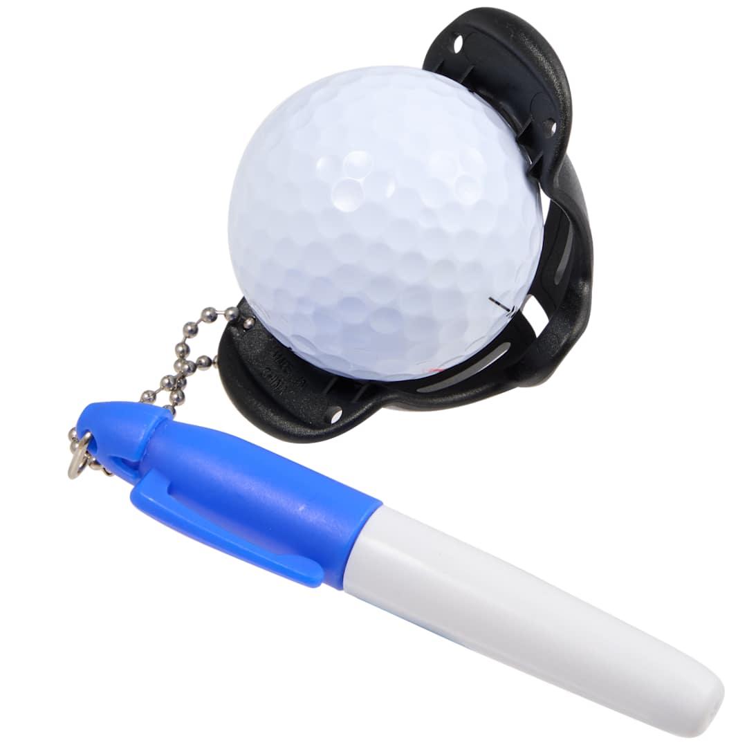Golf ball stencil with marker Black miniatura 20