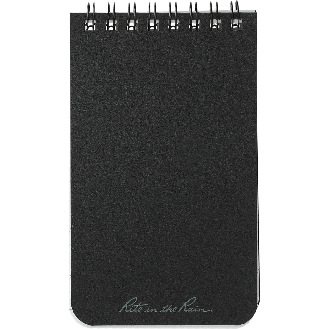3 X 5 rite in the rain top spiral notebook Black miniatura 10