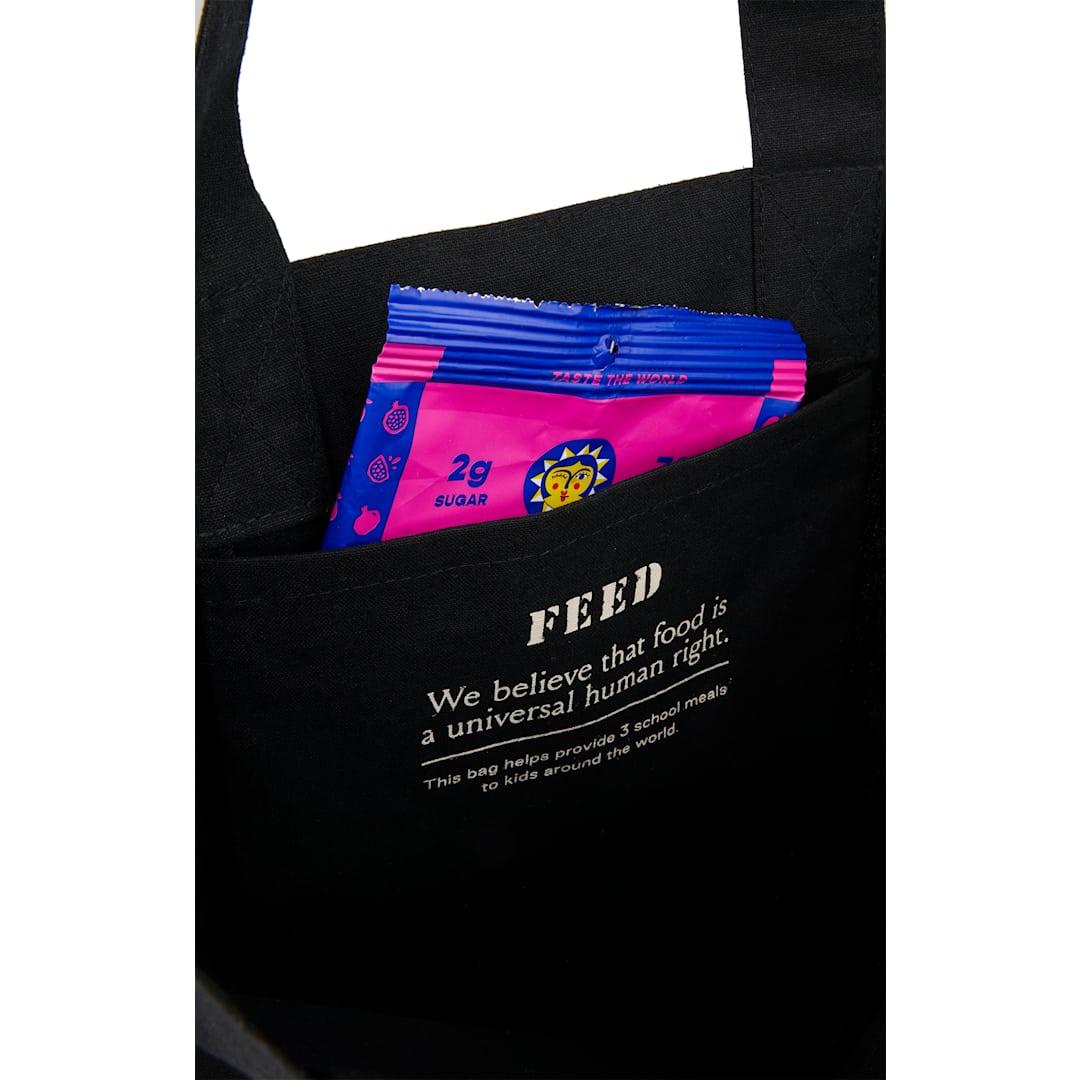 Feed organic cotton book tote Black miniatura 5