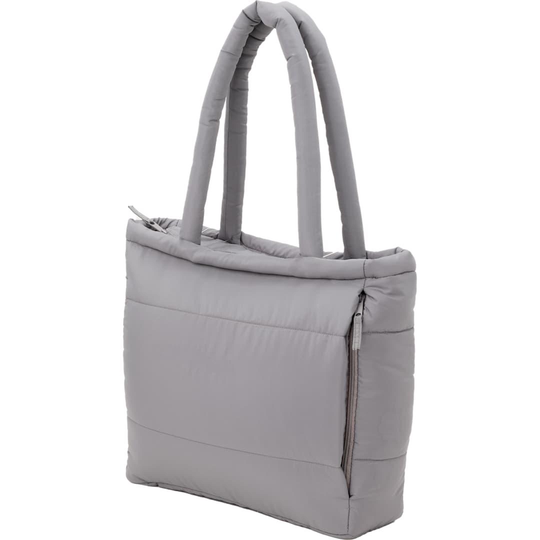 Puffer recycled 15 laptop tote Brown miniatura 7