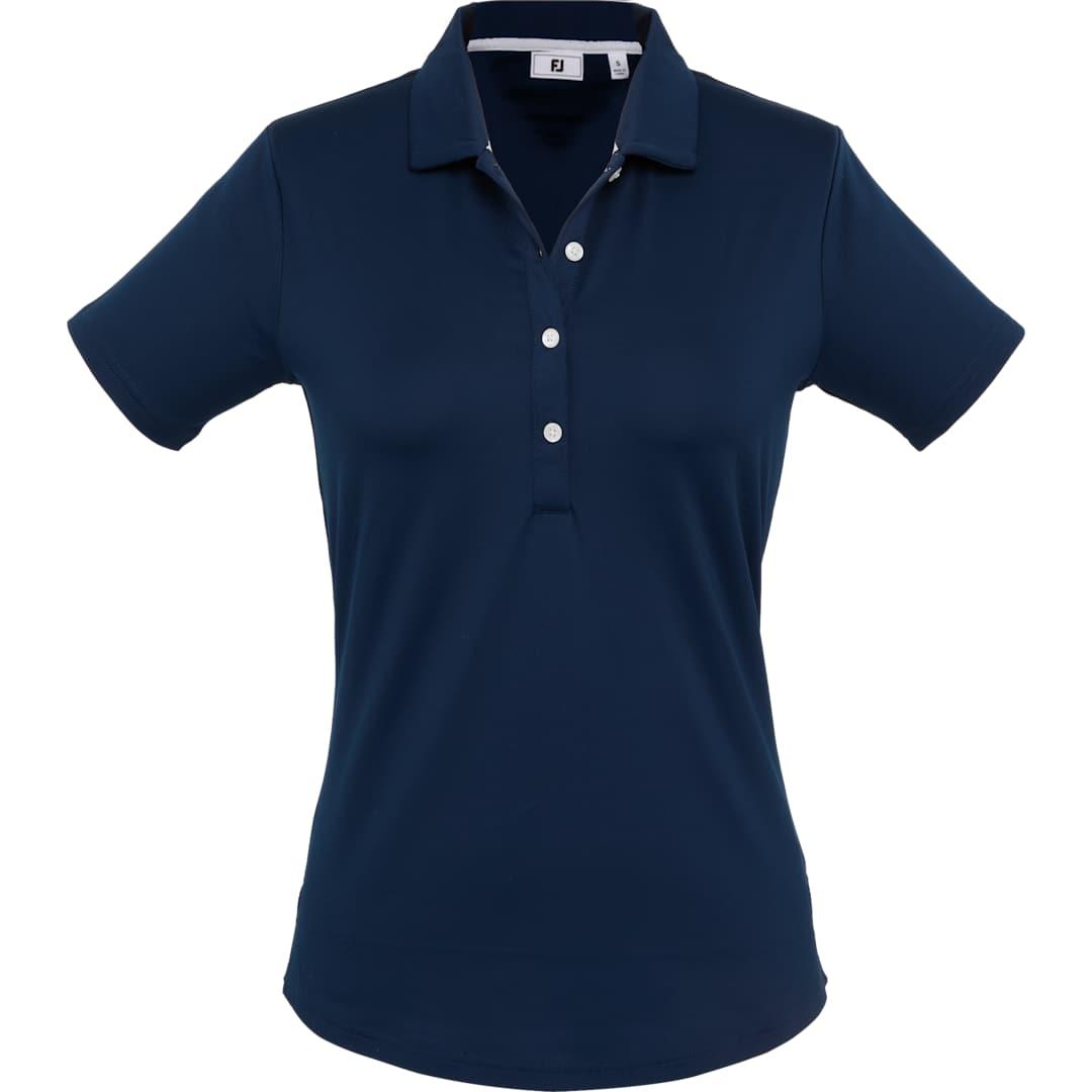 Footjoy womens solid lisle polo White miniatura 20