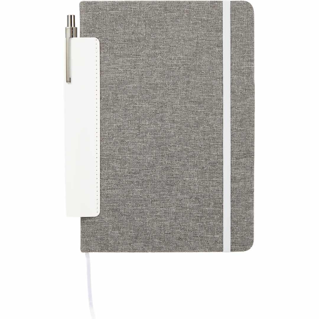 5.5 X 8.5 fsc® recycled viper rpet bound noteboo Black miniatura 12