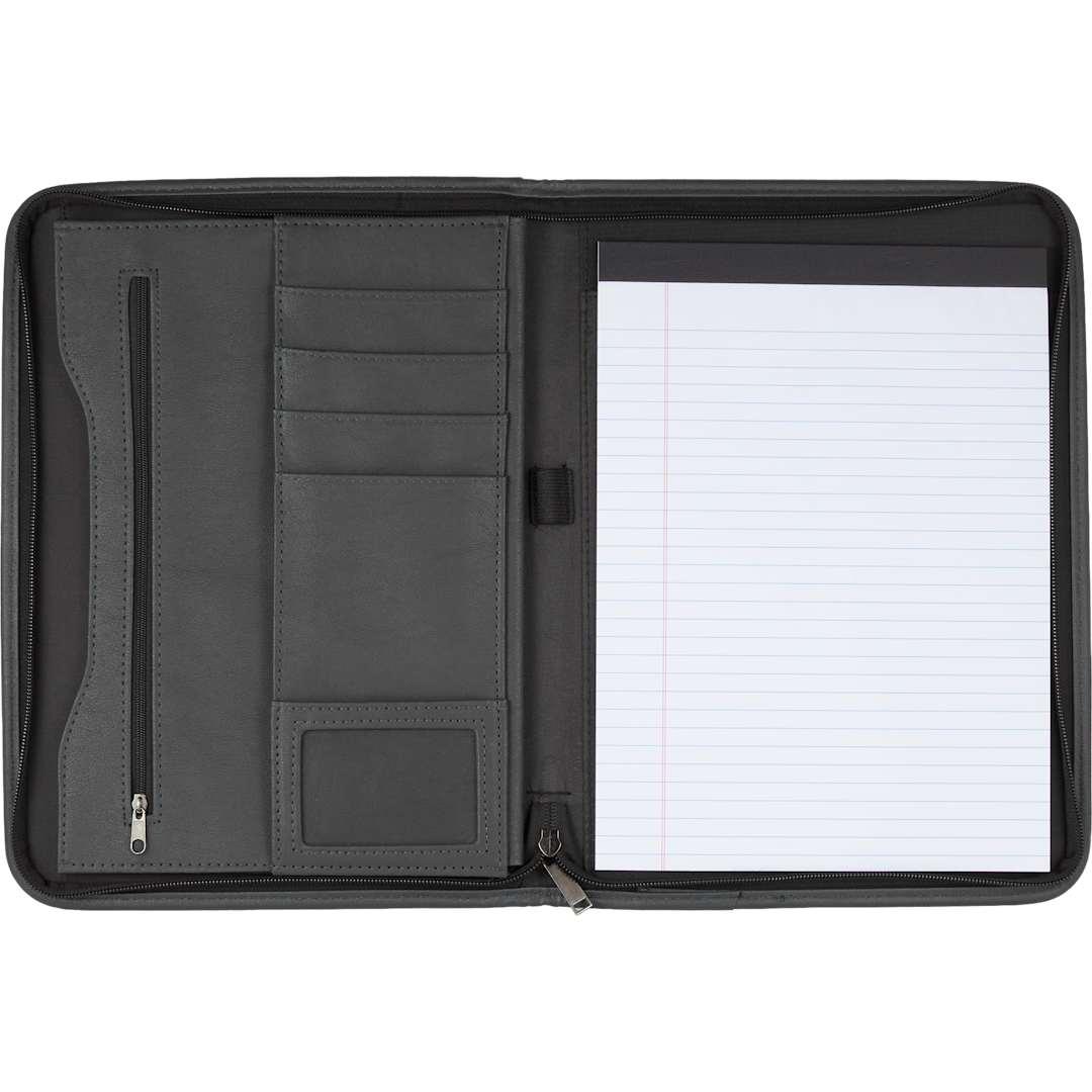 Fsc® mix durahyde recycled zippered padfolio Black miniatura 5