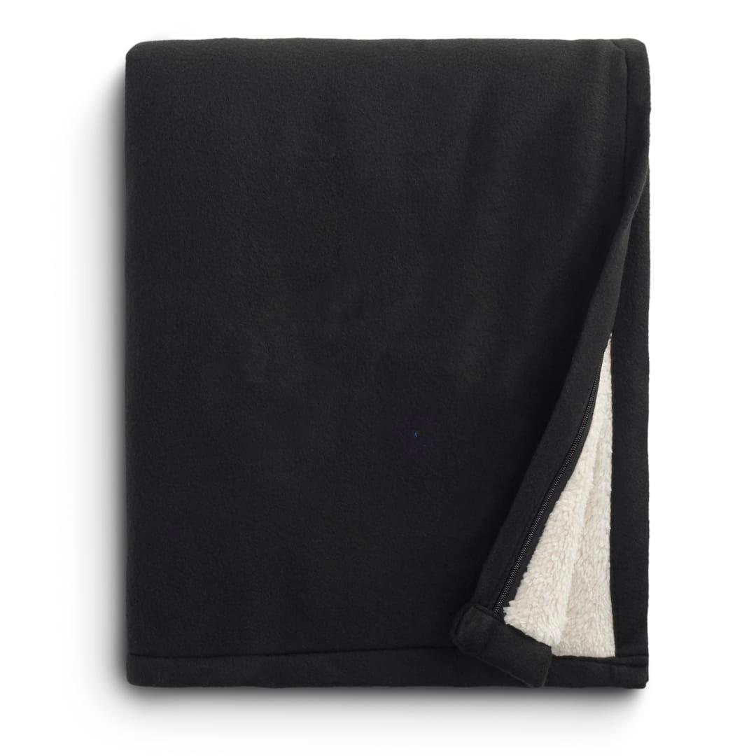 Fleece-sherpa blanket Navy Blue miniatura 4