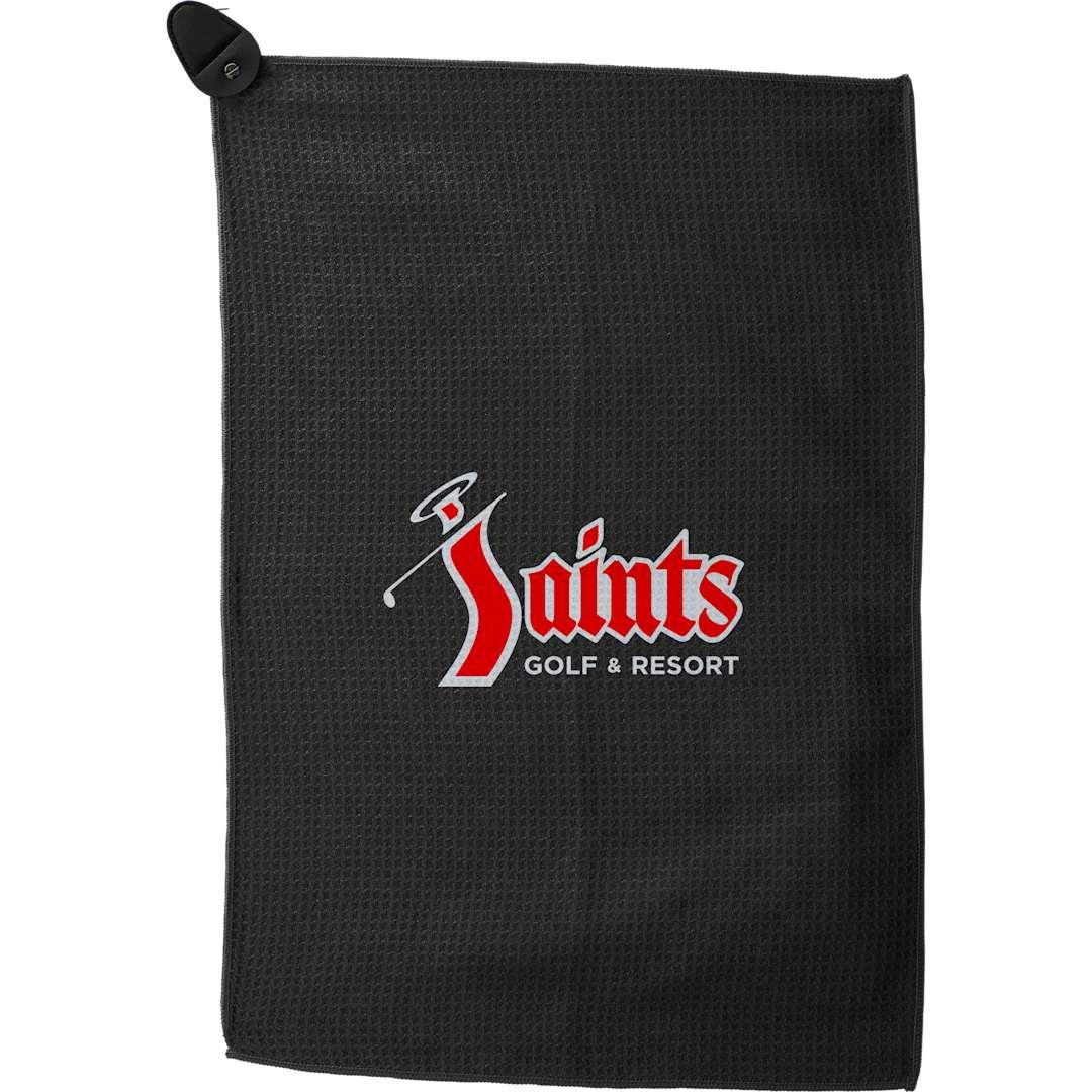 300G magnetic waffle golf towel Black miniatura 10
