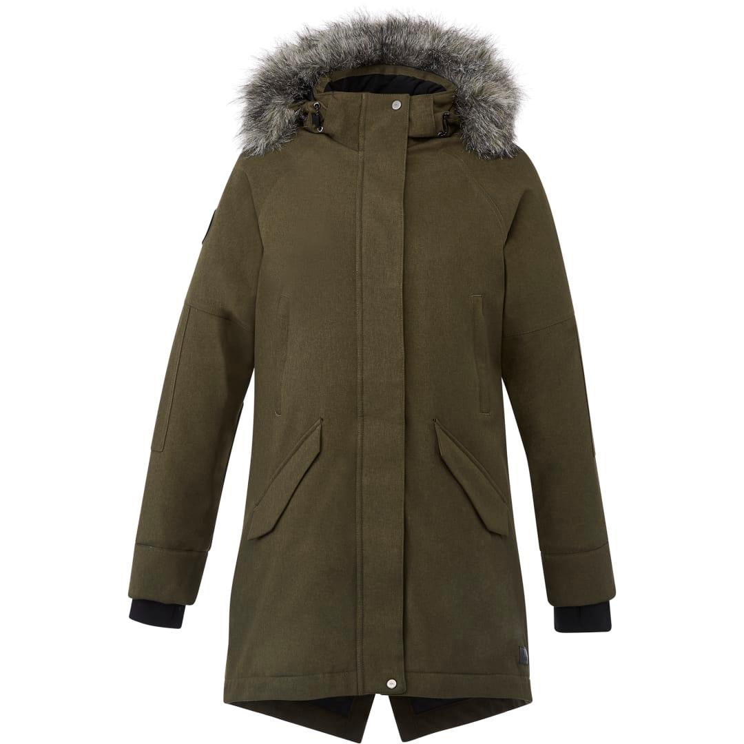 Womens bridgewater roots73 insulated jacket Dark Green front