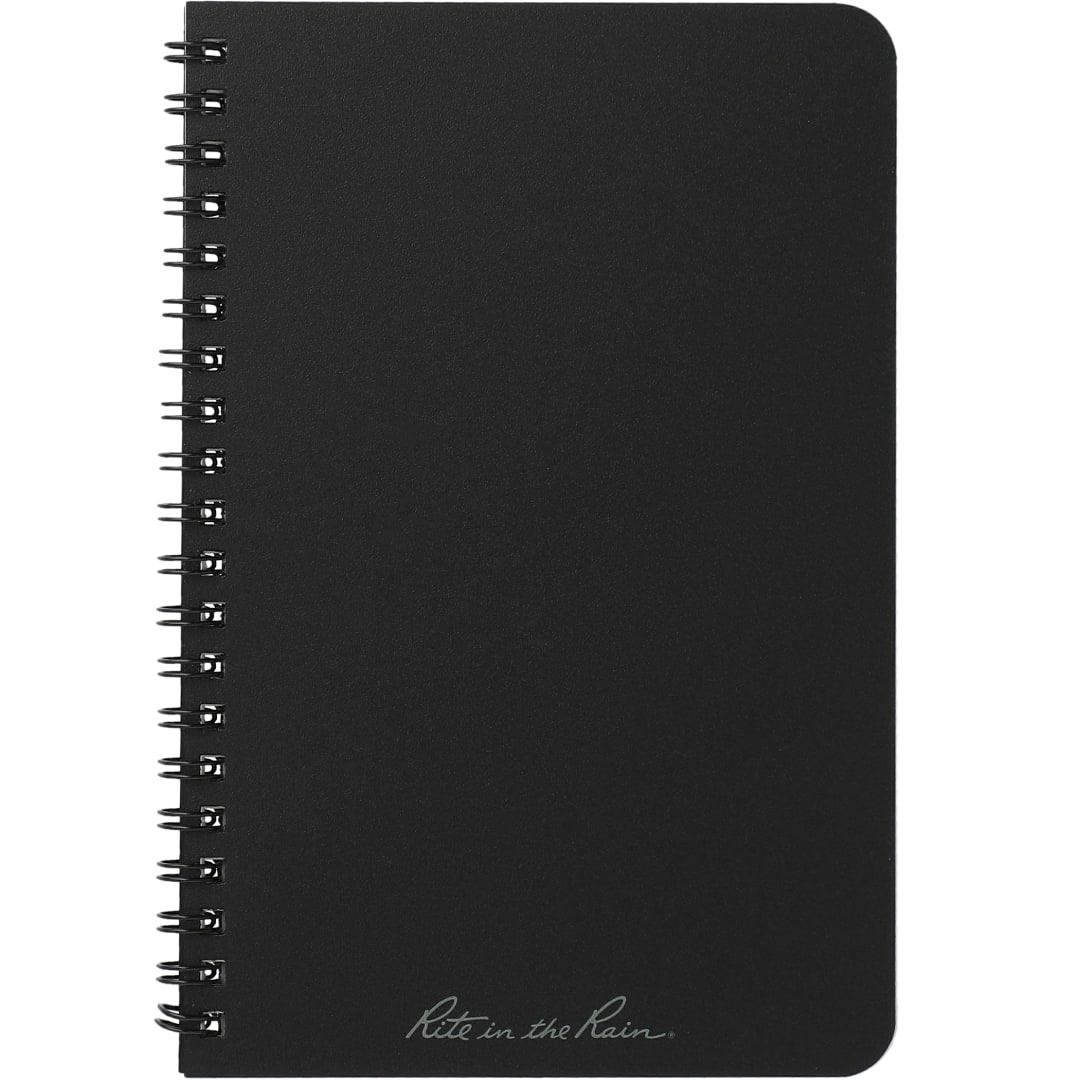 4.6 X 7 rite in the rain side spiral notebook Black miniatura 8