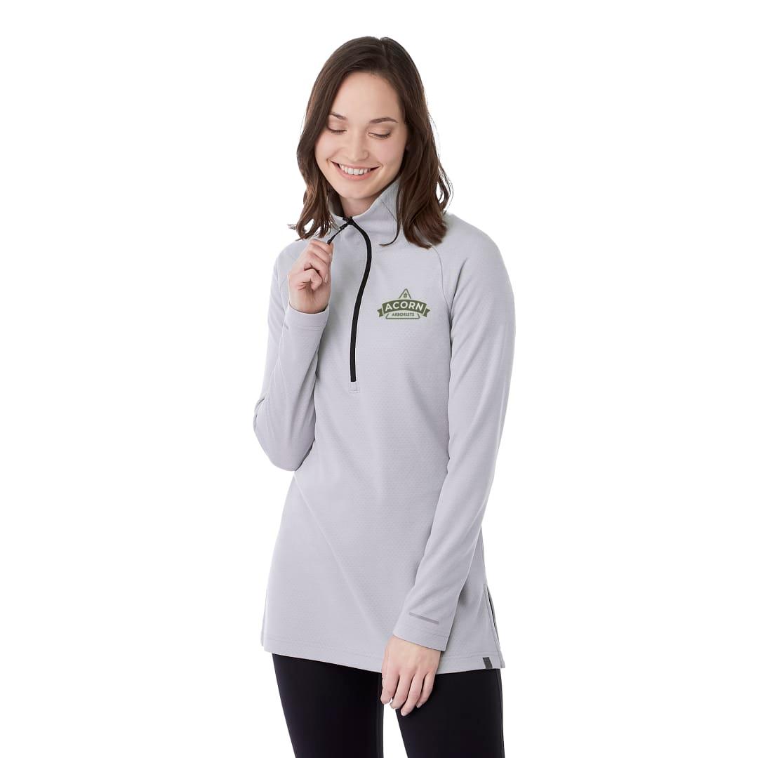 Womens asgard eco knit half zip Silver miniatura 11