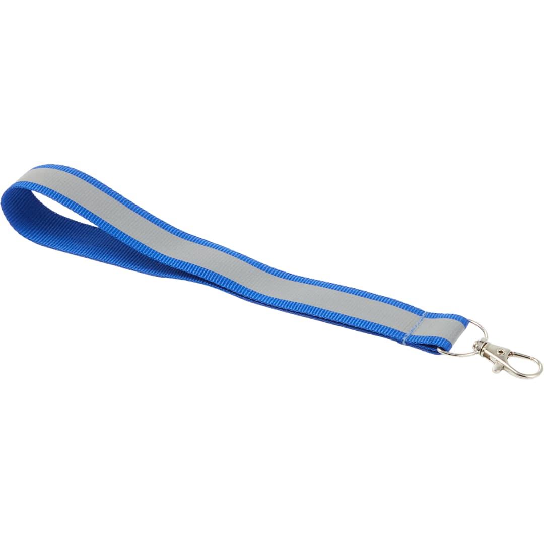 Reflective recycled wrist lanyard Black miniatura 9