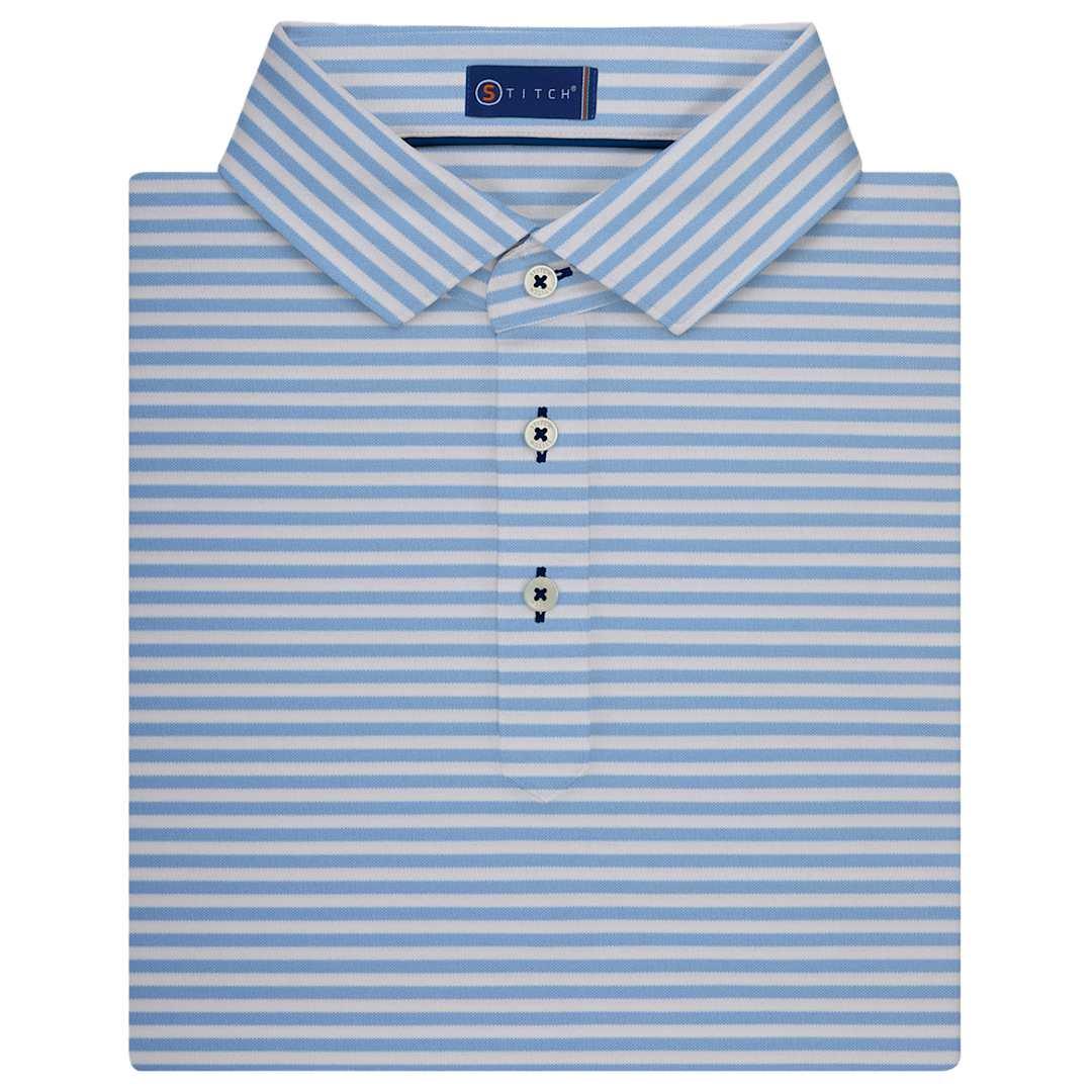 Stitch® club stripe polo shirt - mens Blue miniatura 5