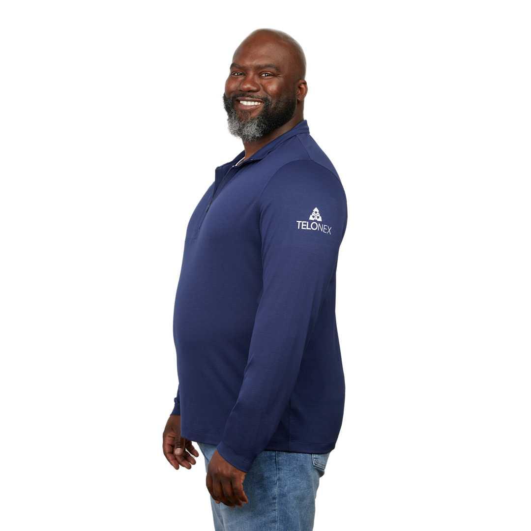 Izu everything performance eco 1/4 zip - mens Navy Blue miniatura 8