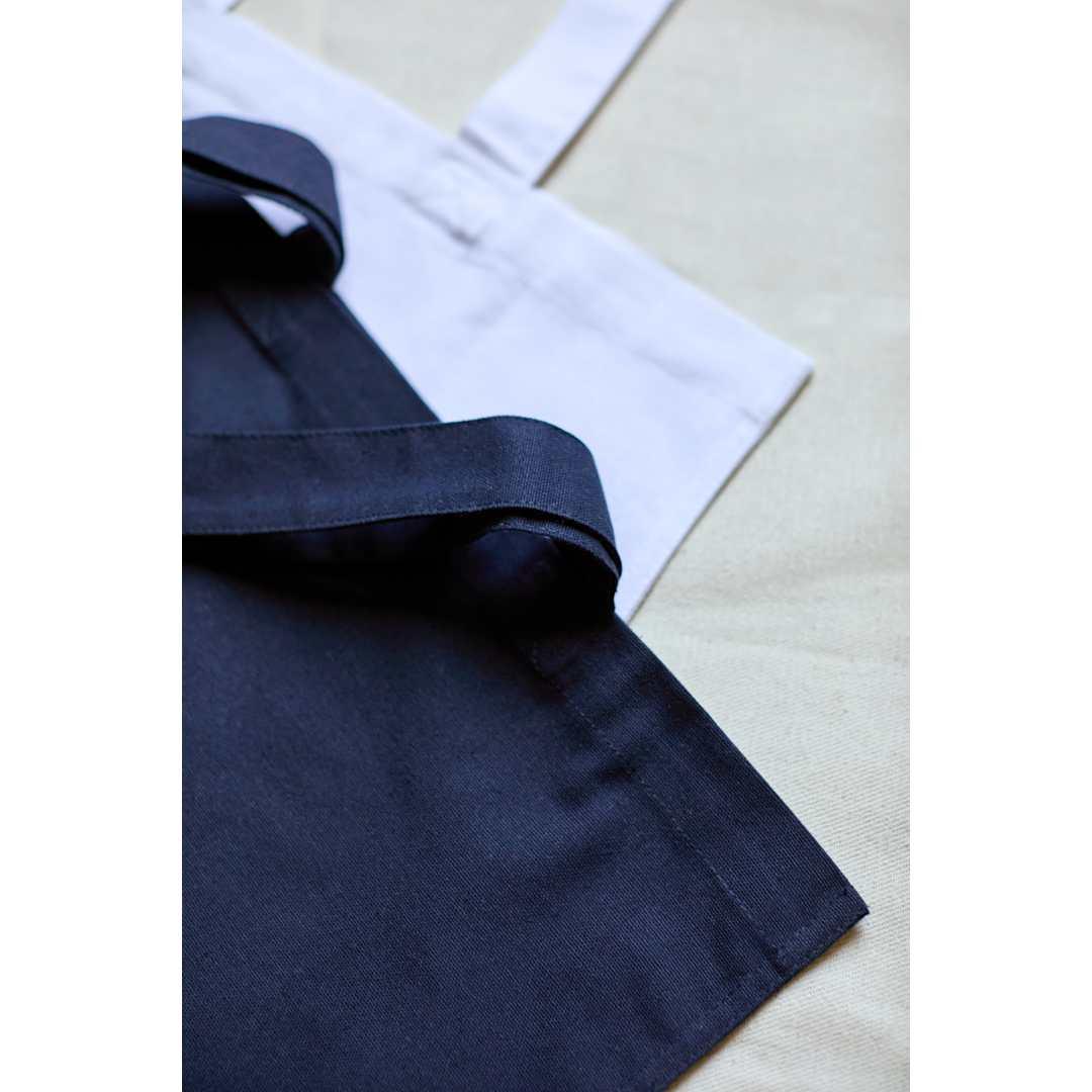 Double-stitched 8oz organic cotton tote Navy Blue front