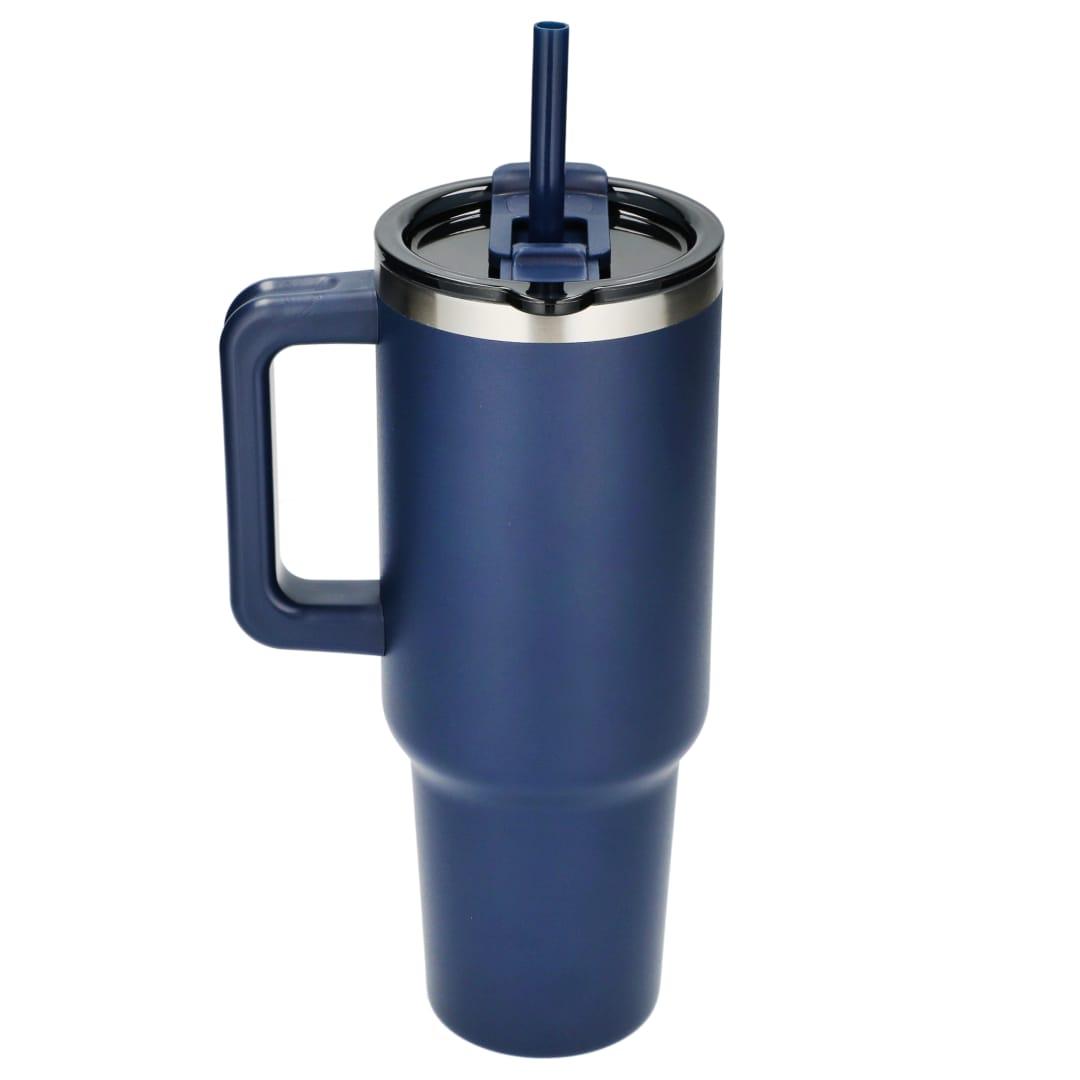 Pinnacle recycled travel tumbler with straw 40oz Black miniatura 26