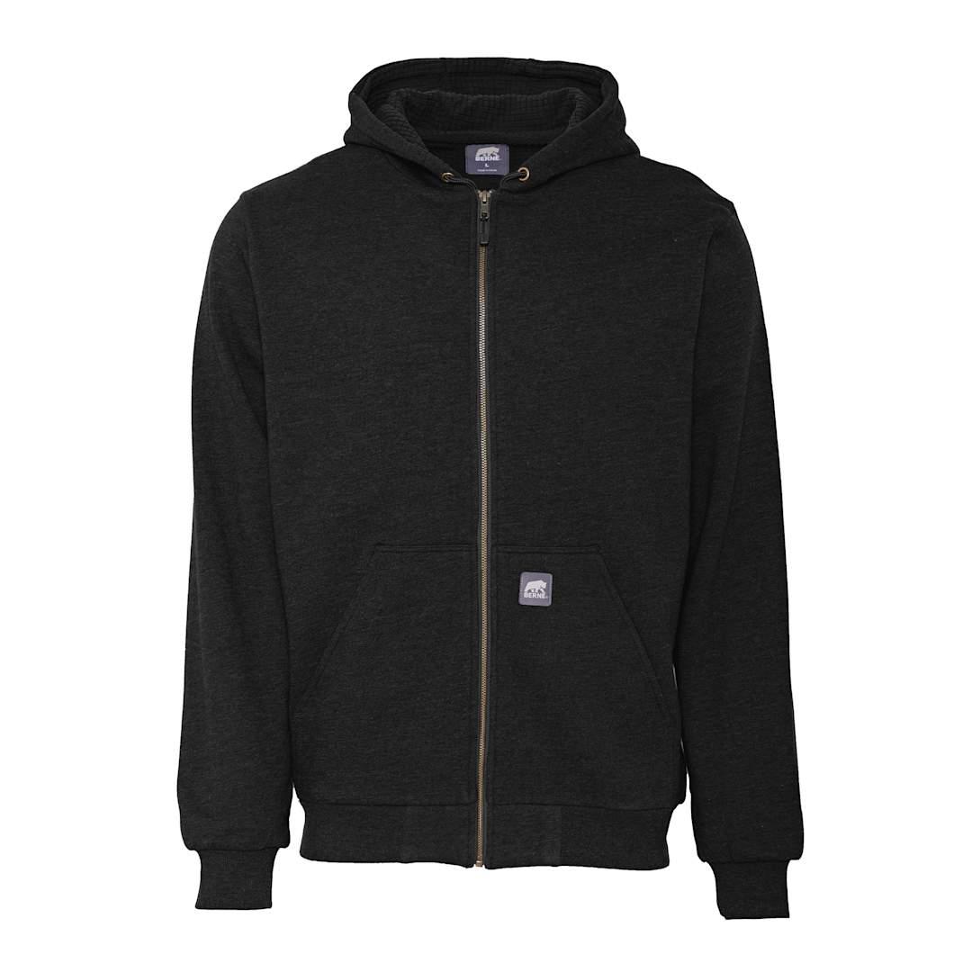 Berne heritage grid fleece-lined zip sweatshirt - mens Black miniatura 13
