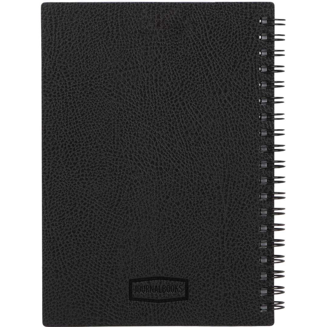 5 X 7 fsc ® recycled pebble grain spiral journal Black miniatura 4
