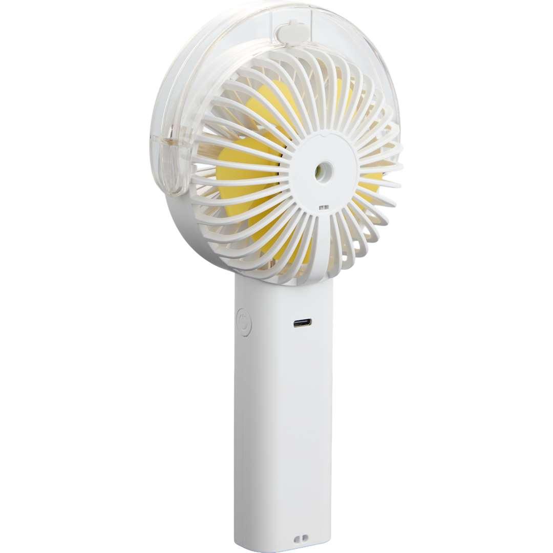 Rechargeable portable led fan with water mist Black miniatura 22