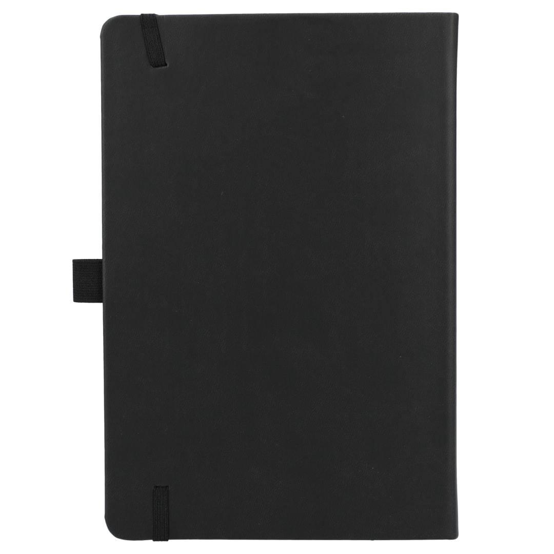 5.5 X 8.5 mano recycled hard bound journal Black front