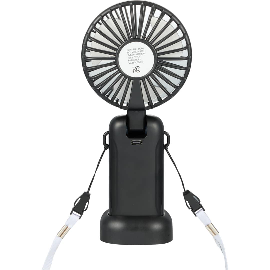 Rechargeable 100% rabs personal led fan Black thumbnail 3