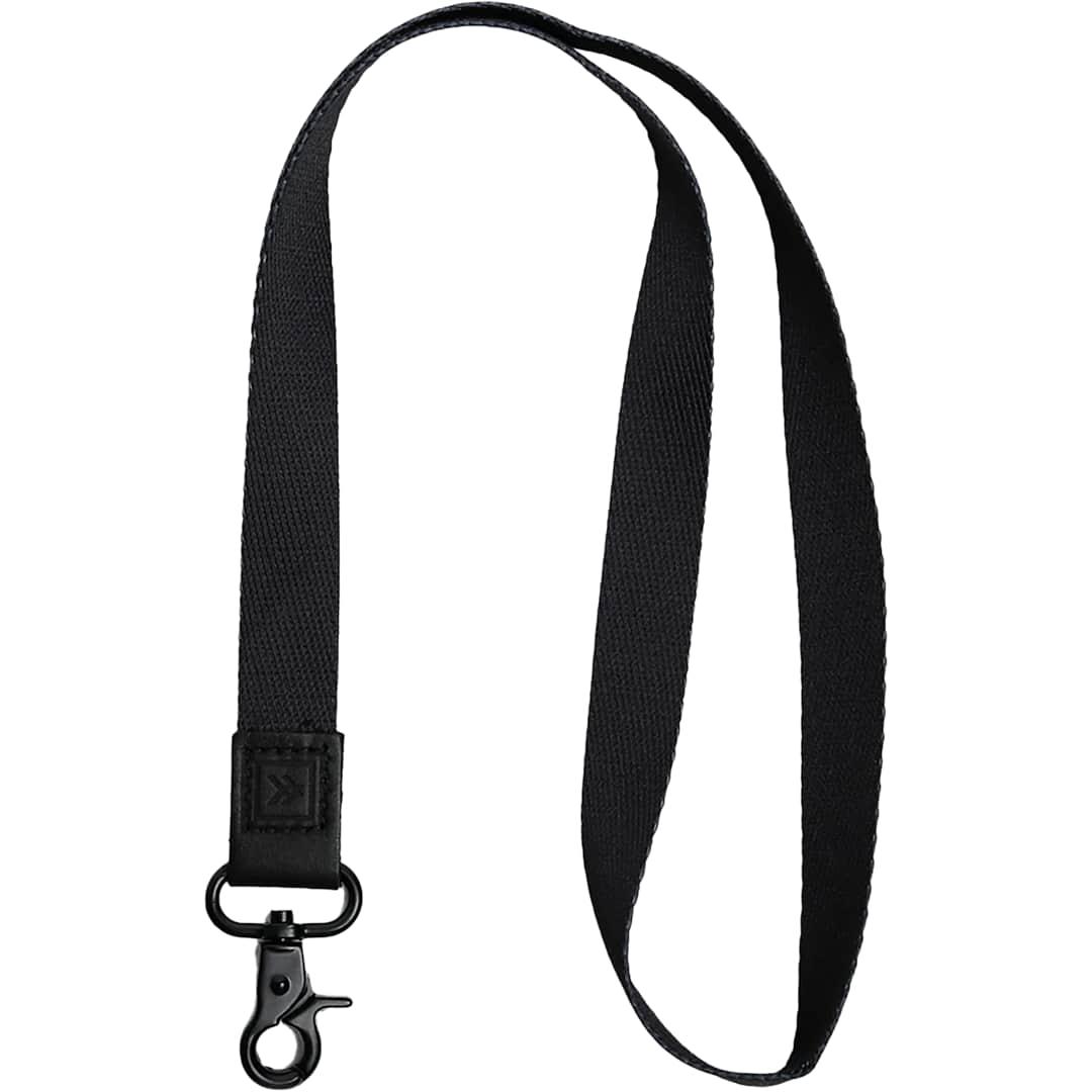 Thread wallets neck lanyard Black front