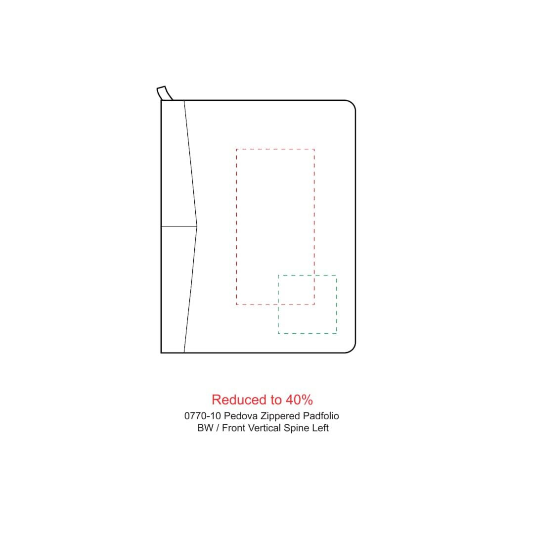 Fsc® mix pedova™ recycled zippered padfolio Red miniatura 6