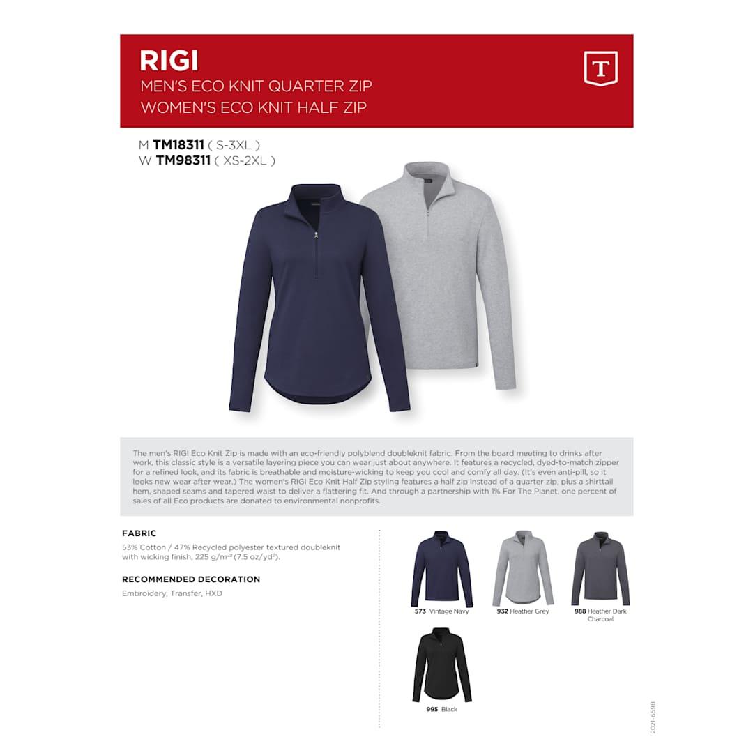 Womens rigi eco knit half zip Grey miniatura 26