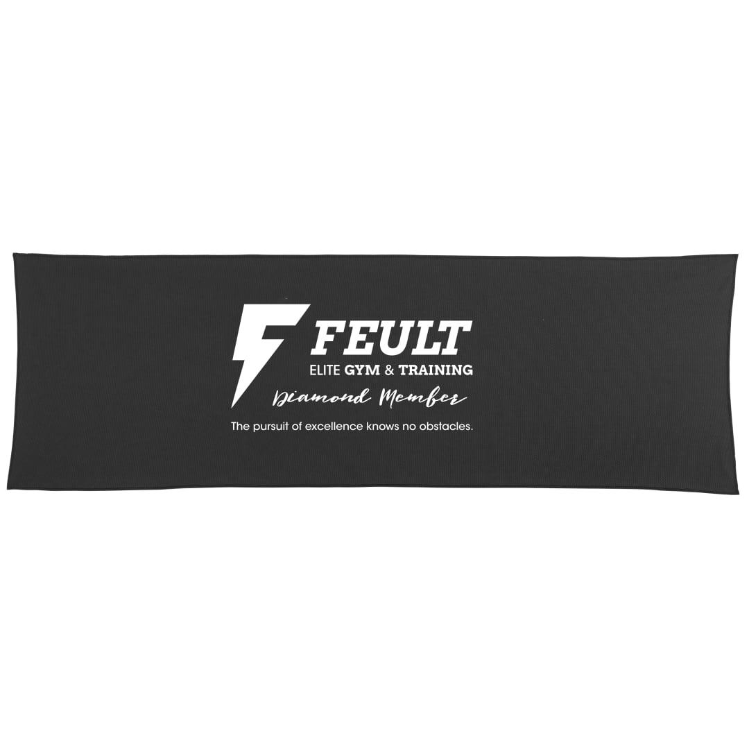 Recycled pet eco cooling fitness towel Black miniatura 3
