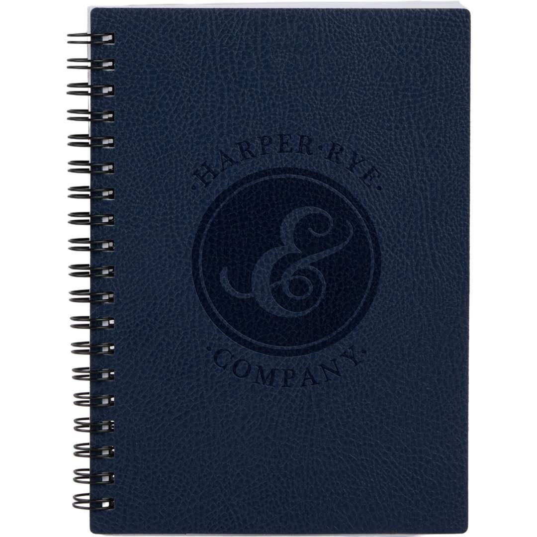5 X 7 fsc ® recycled pebble grain spiral journal Black miniatura 19