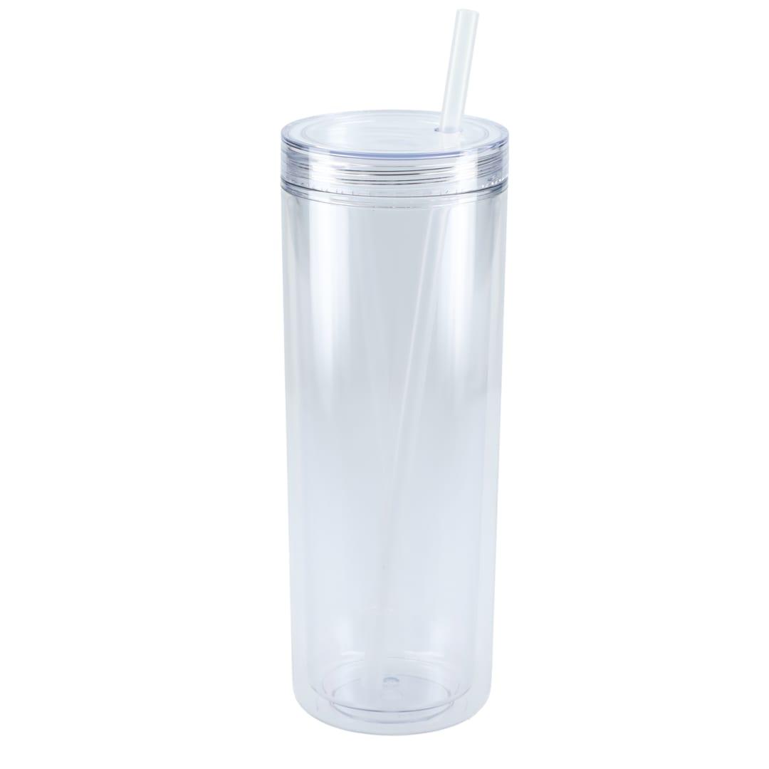Chroma recycled acrylic straw tumbler 16oz Black miniatura 16