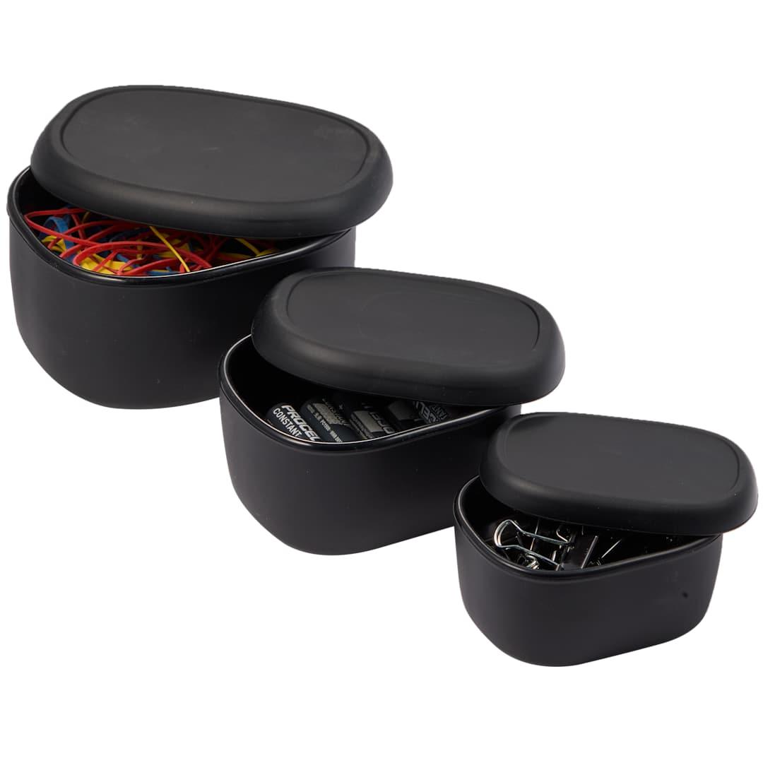 Zili silicone small storage containers - set of 3 Black miniatura 10