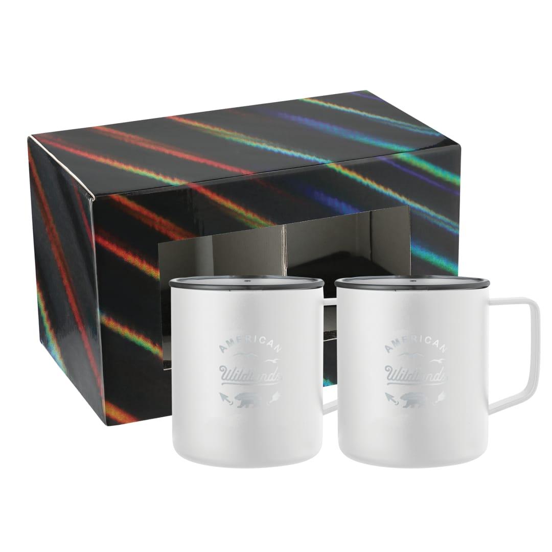 Rover camp mug 14oz powder coated 2 in 1 gift set Black miniatura 7