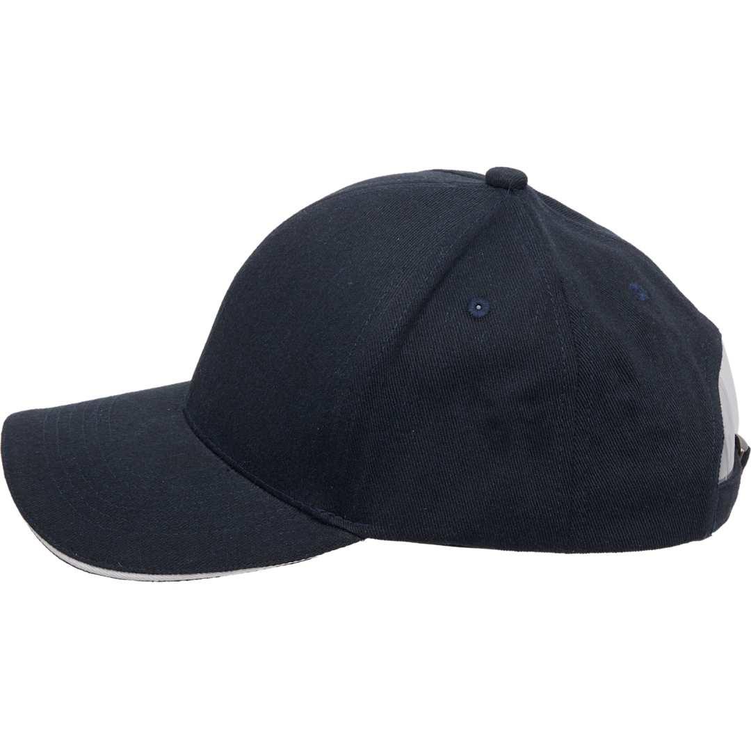 Recycled cotton twill 6 panel split peak ballcap Royal miniatura 13