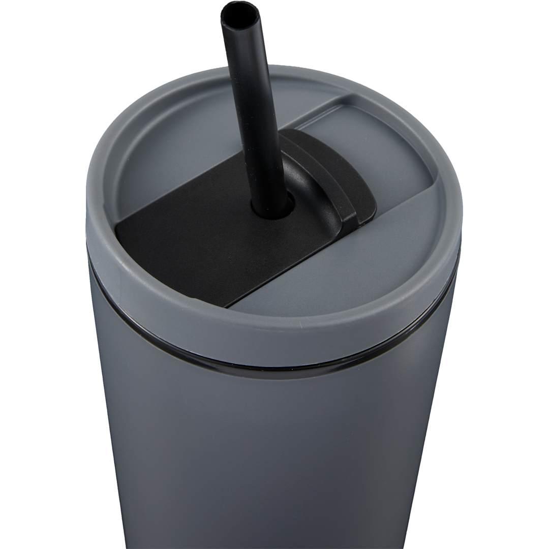 Santino recycled tumbler w/ dual function lid 16oz Black miniatura 15