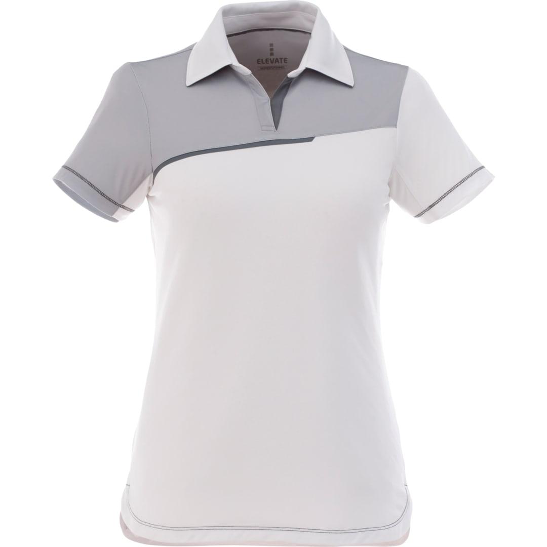 Womens prater short sleeve polo White miniatura 4