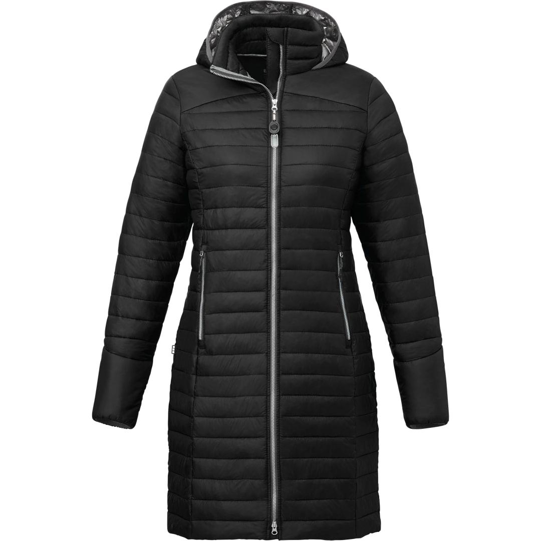 Womens silverton long packable insulated jacket Navy Blue miniatura 17