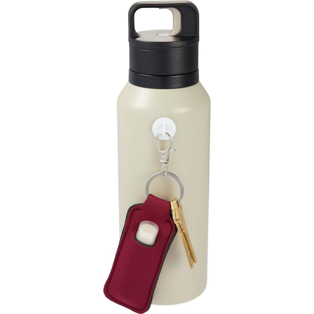 Bottle charm w/ neoprene chapstick holder Black miniatura 32