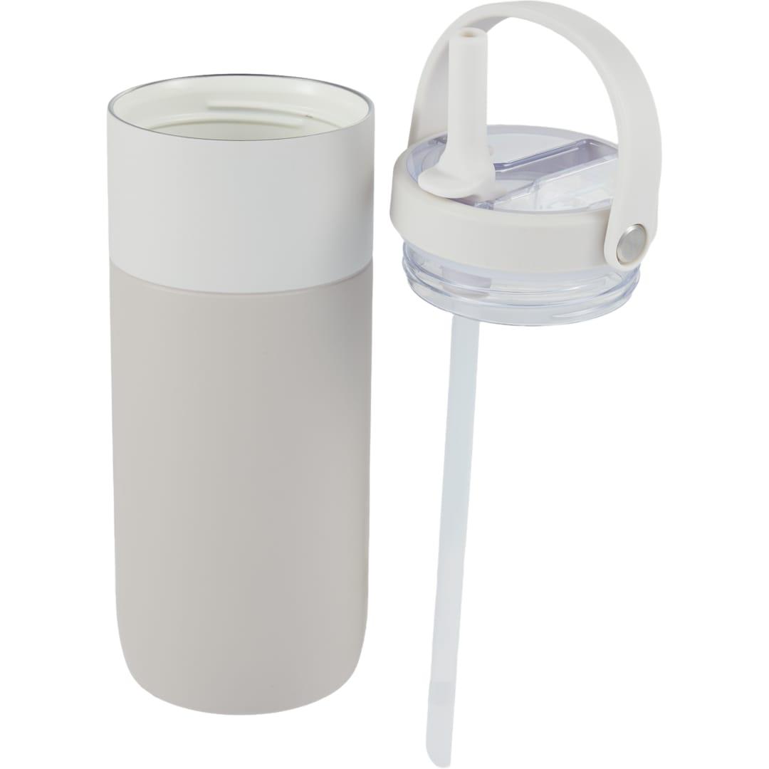 Roots ceramic lined travel tumbler w/ straw 20oz Cream miniatura 5