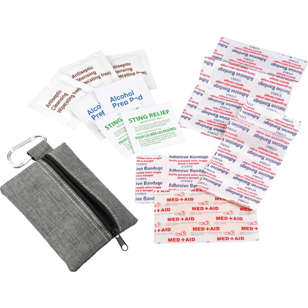 Zippered 20-piece first aid pouch Black miniatura 8